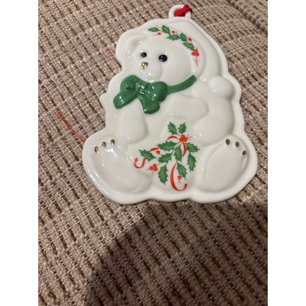 LENOX Holiday TEDDY‎ BEAR COOKIE PRESS Mold Kitchen Christmas